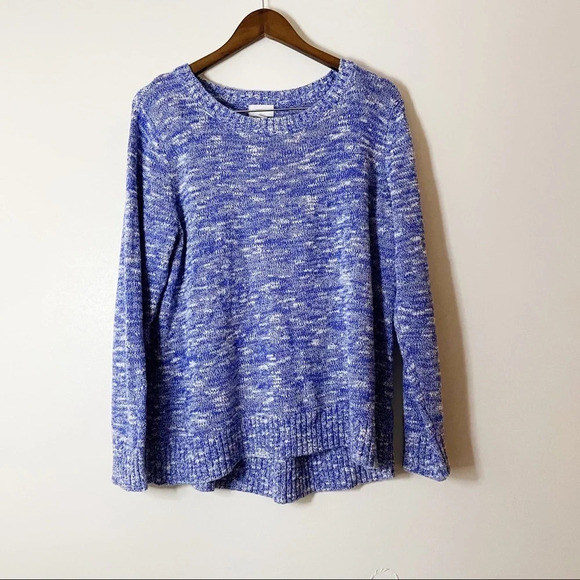 OLD NAVY Crewneck Cozy Knit Blue Speckled Sweater Size XL Speckled Woven - Picture 8 of 8
